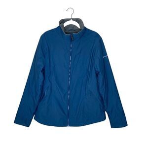 Columbia Blue Jacket Windbreaker Fleece Size M